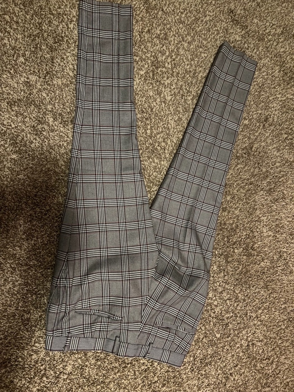 River Island Plaid Trousers 30/32 Like New - Picture 2 of 4